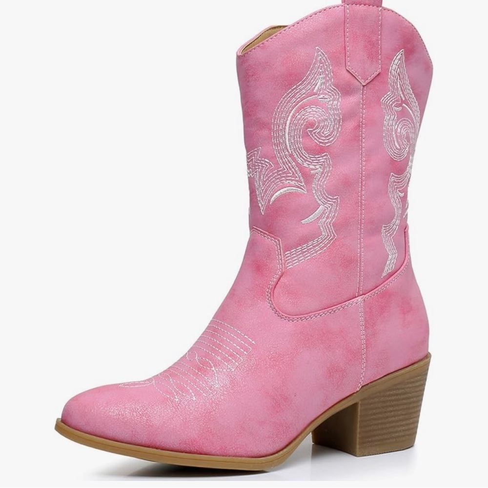 Pink Western-Style Cowboy Women's Boots